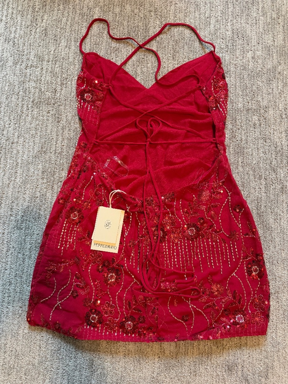Red hoco dress size 8